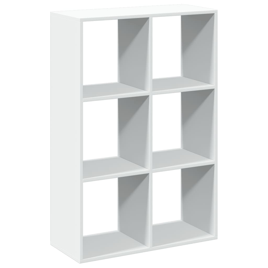 bogreol/rumdeler 69,5x29x103,5 cm konstrueret træ hvid billede