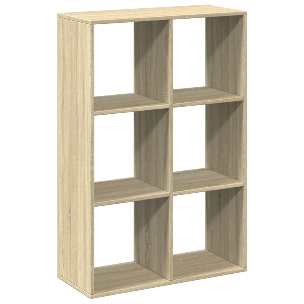 bogreol/rumdeler 69,5x29x103,5 cm konstrueret træ sonoma-eg billede