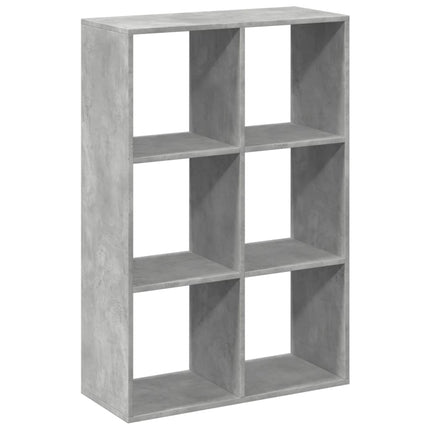bogreol/rumdeler 69,5x29x103,5 cm konstrueret træ betongrå