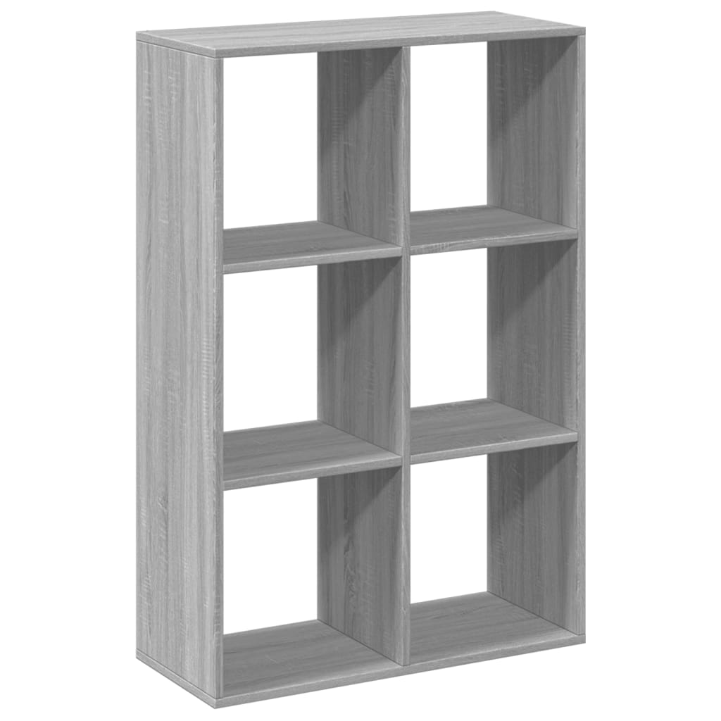 bogreol/rumdeler 69,5x29x103,5 cm konstrueret træ grå sonoma-eg billede