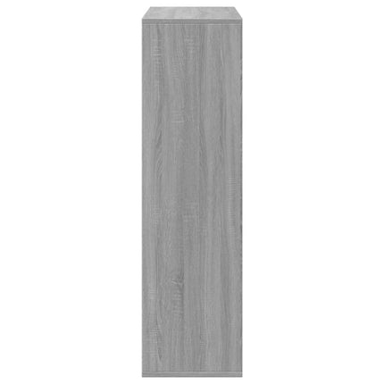 bogreol/rumdeler 69,5x29x103,5 cm konstrueret træ grå sonoma-eg