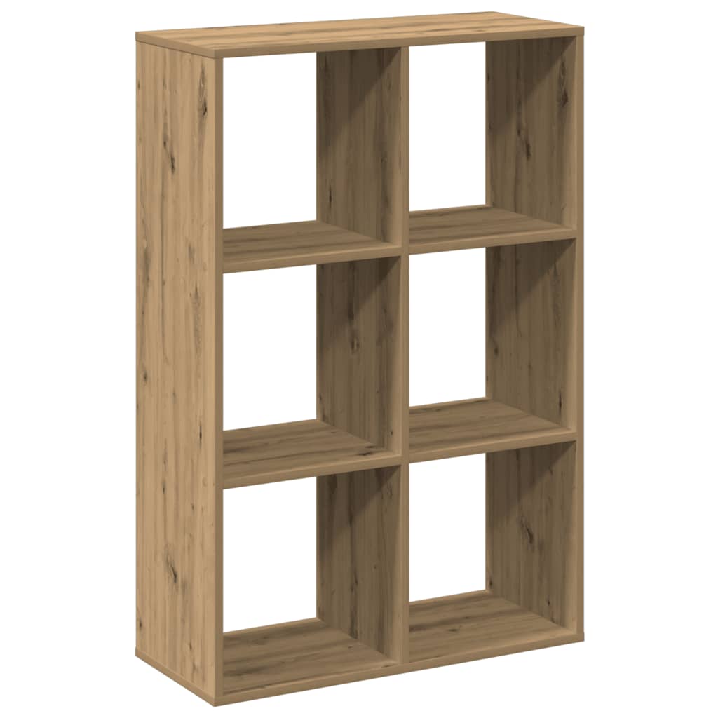 bogreol/rumdeler 69,5x29x103,5 cm konstrueret træ kunsteg billede