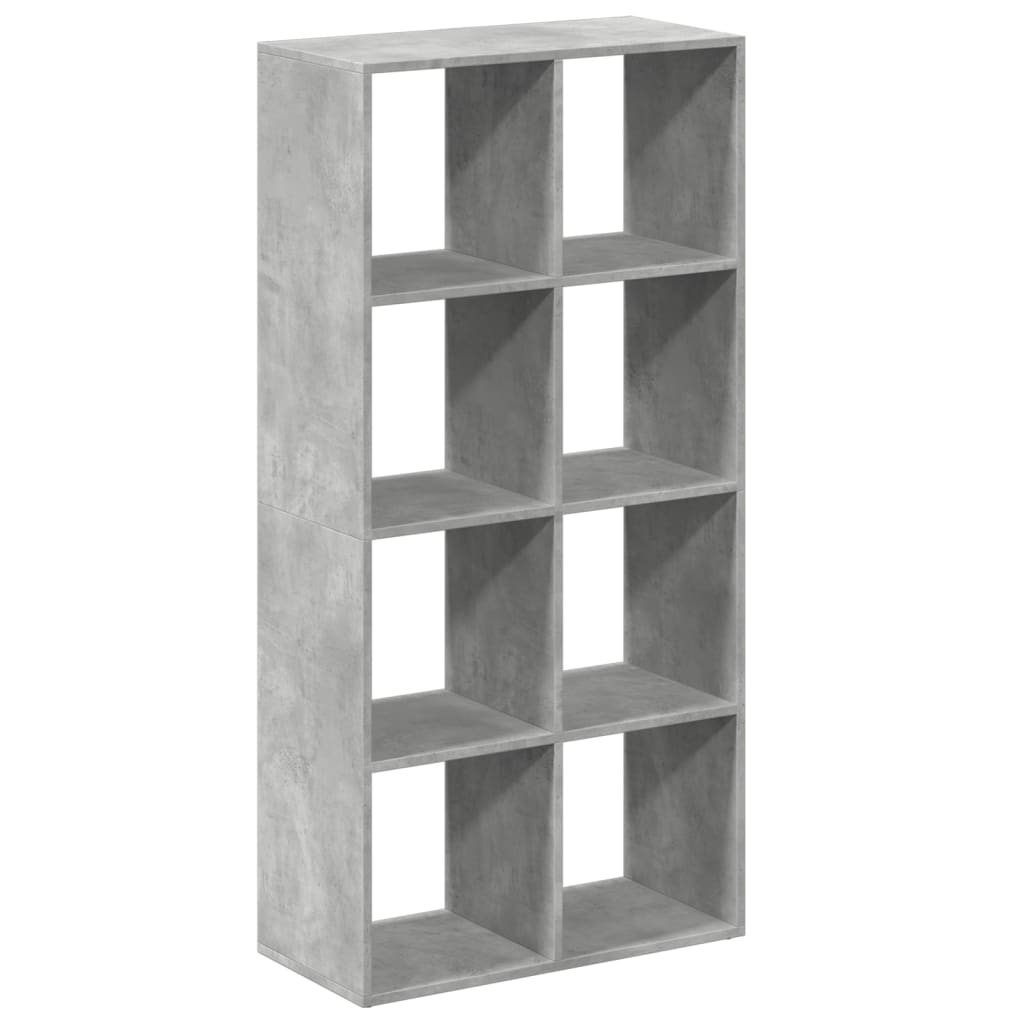 bogreol/rumdeler 69,5x29x137,5 cm konstrueret træ betongrå billede