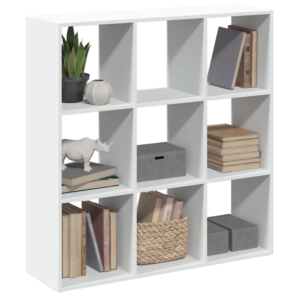 bogreol/rumdeler 102x29x103,5 cm konstrueret træ hvid billede