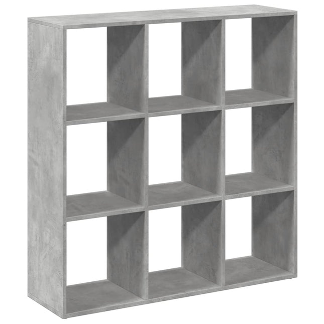 bogreol/rumdeler 102x29x103,5 cm konstrueret træ betongrå