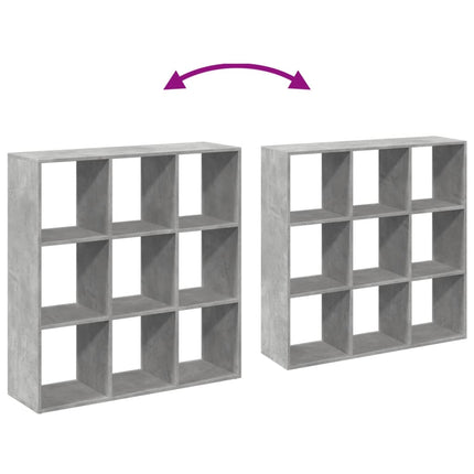 bogreol/rumdeler 102x29x103,5 cm konstrueret træ betongrå