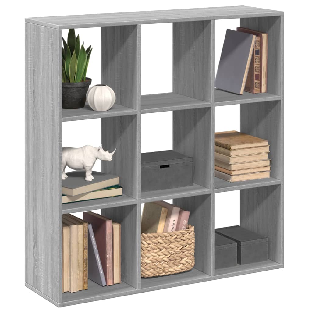 bogreol/rumdeler 102x29x103,5 cm konstrueret træ grå sonoma-eg billede