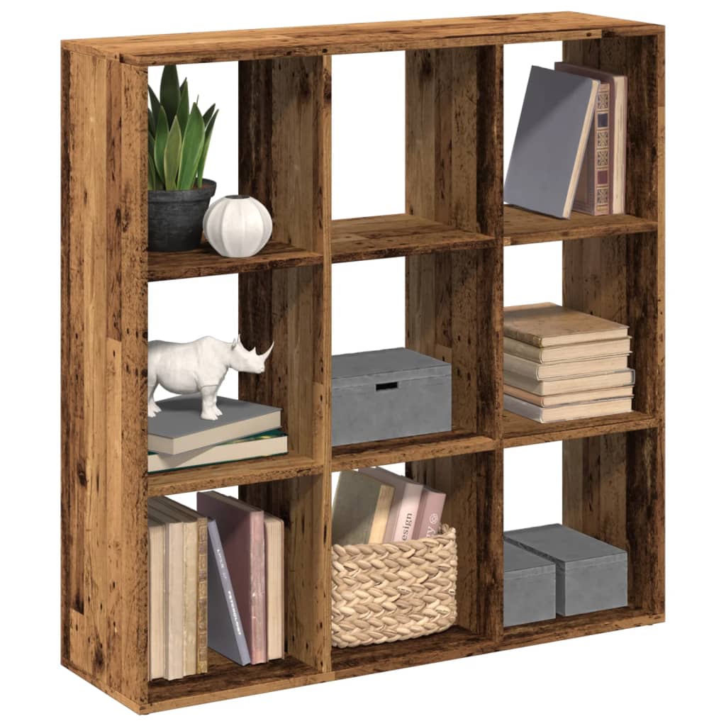 bogreol/rumdeler 102x29x103,5 cm konstrueret træ antikt træ billede