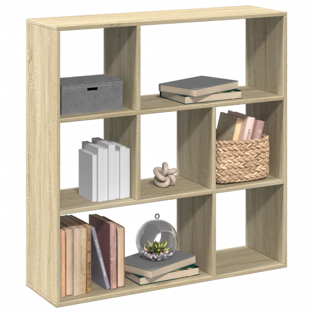 bogreol/rumdeler 102x29x103,5 cm konstrueret træ sonoma-eg billede