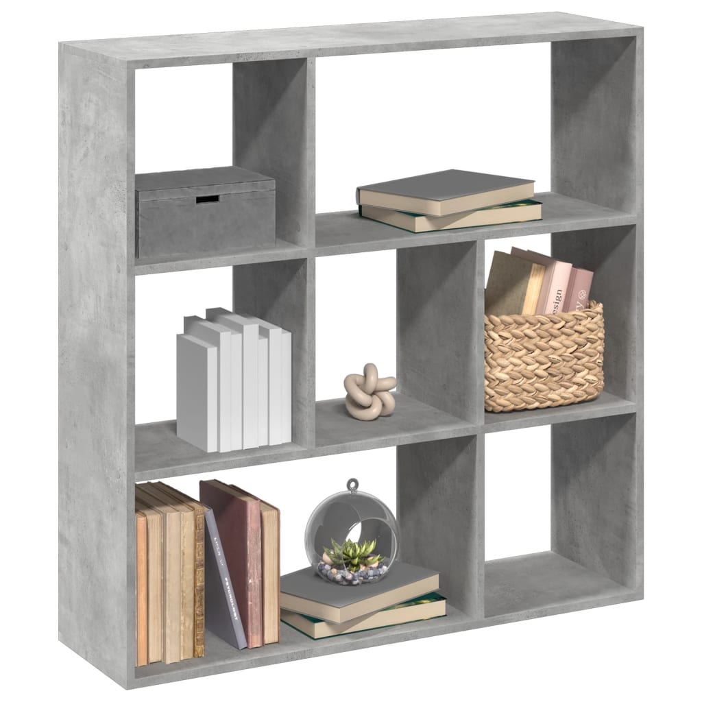 vidaXL bogreol/rumdeler 102x29x103,5 cm konstrueret træ betongrå