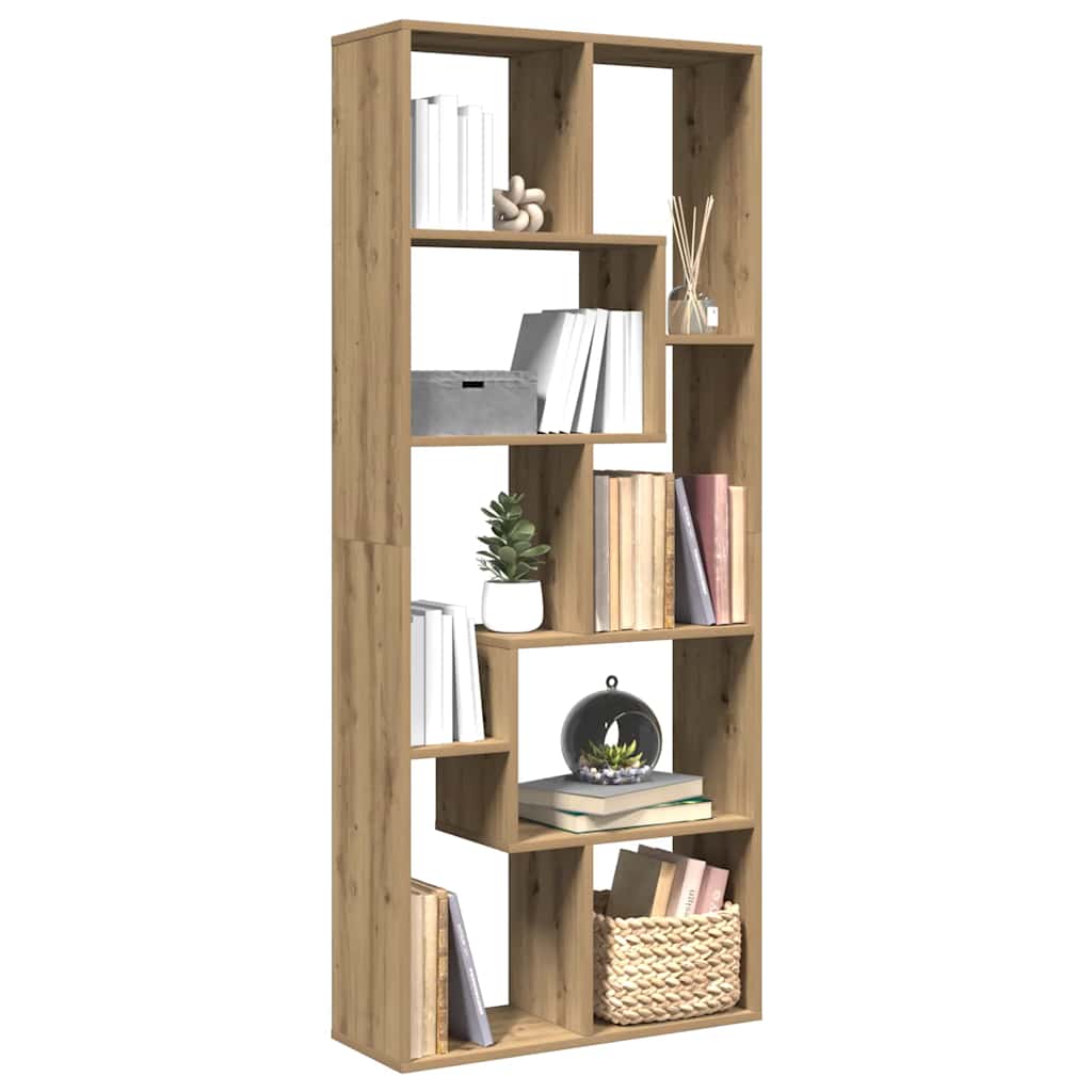 vidaXL bogreol/rumdeler 67x25x161,5 cm konstrueret træ kunsteg