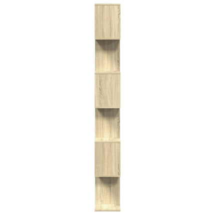 bogreol/rumdeler 70x24x193 cm 6 niveauer konstrueret træ