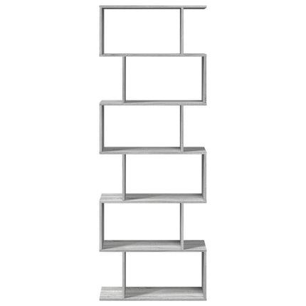 bogreol/rumdeler 70x24x193 cm 6 niveauer konstrueret træ
