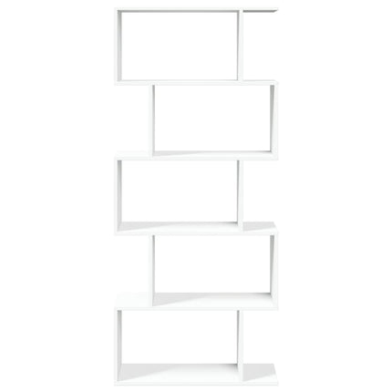 rumdelerreol 5-lags hvid 70x24x161 cm konstrueret træ