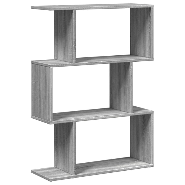 bogreol/rumdeler 70x24x97 cm 3 niveauer konstrueret træ