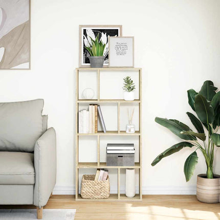 bogreol 60x20x120,5 cm konstrueret træ sonoma-eg