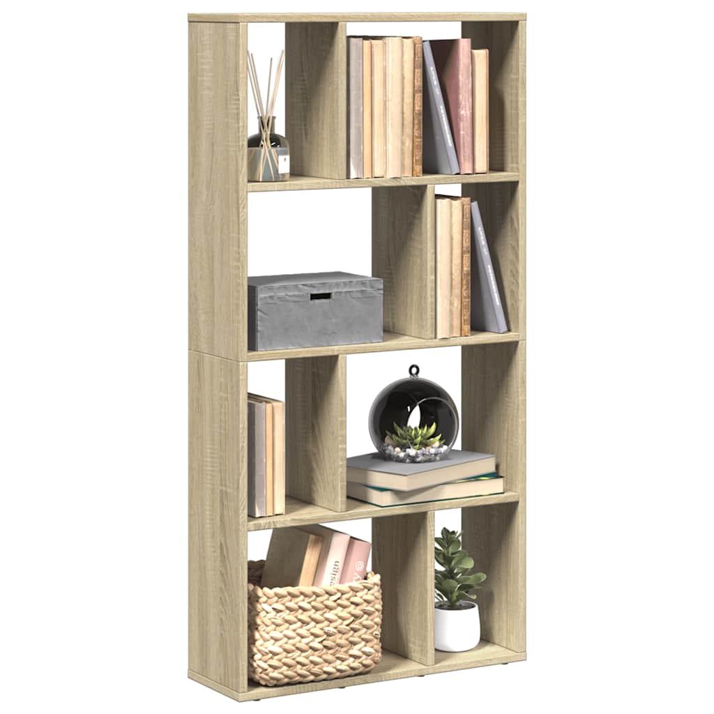 vidaXL bogreol 60x20x120,5 cm konstrueret træ sonoma-eg
