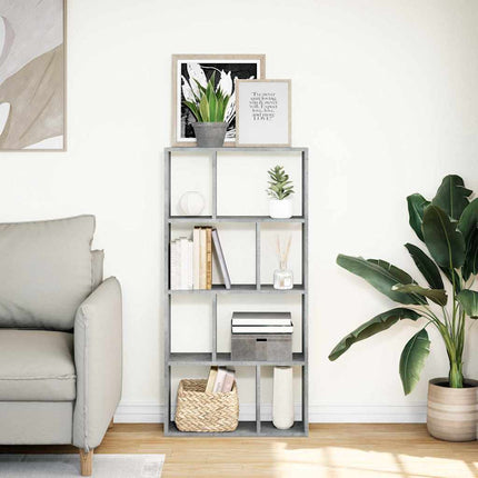 bogreol 60x20x120,5 cm konstrueret træ betongrå