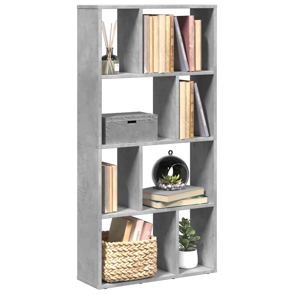 vidaXL bogreol 60x20x120,5 cm konstrueret træ betongrå