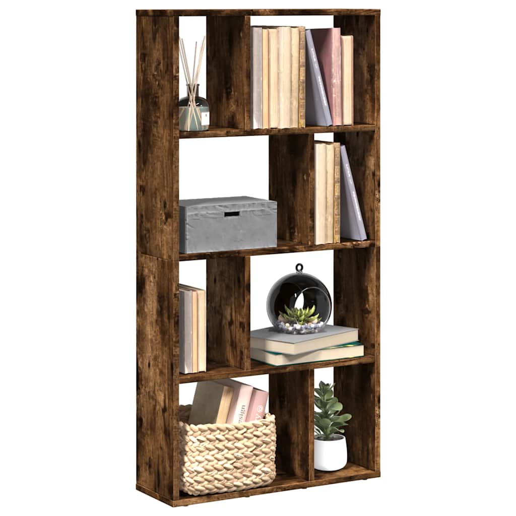 vidaXL bogreol 60x20x120,5 cm konstrueret træ røget egetræsfarve