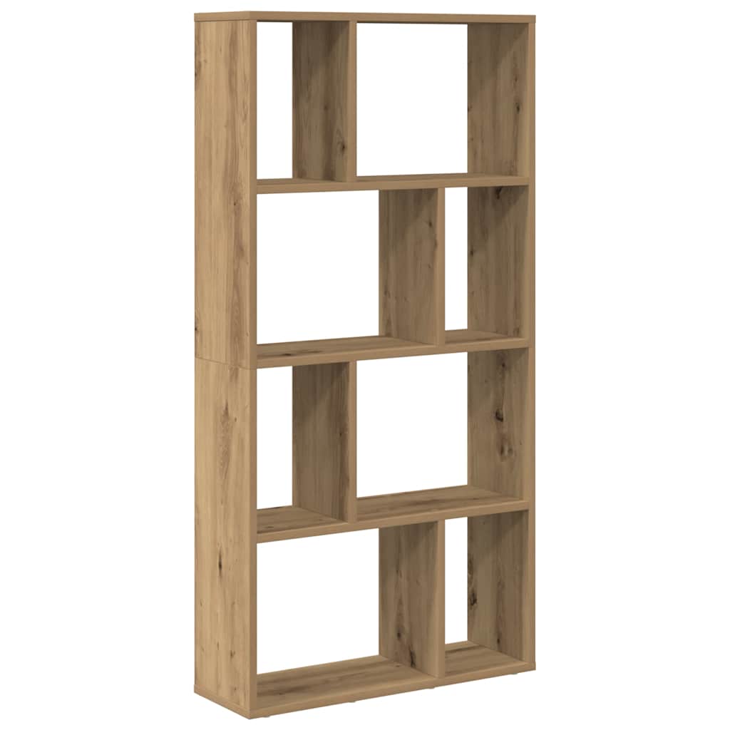 bogreol 60x20x120,5 cm konstrueret træ egetræsfarve billede