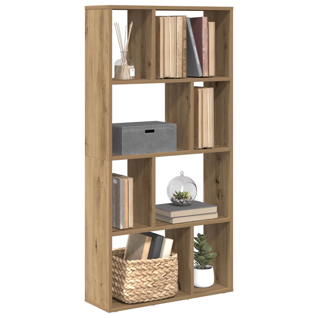 bogreol 60x20x120,5 cm konstrueret træ egetræsfarve billede