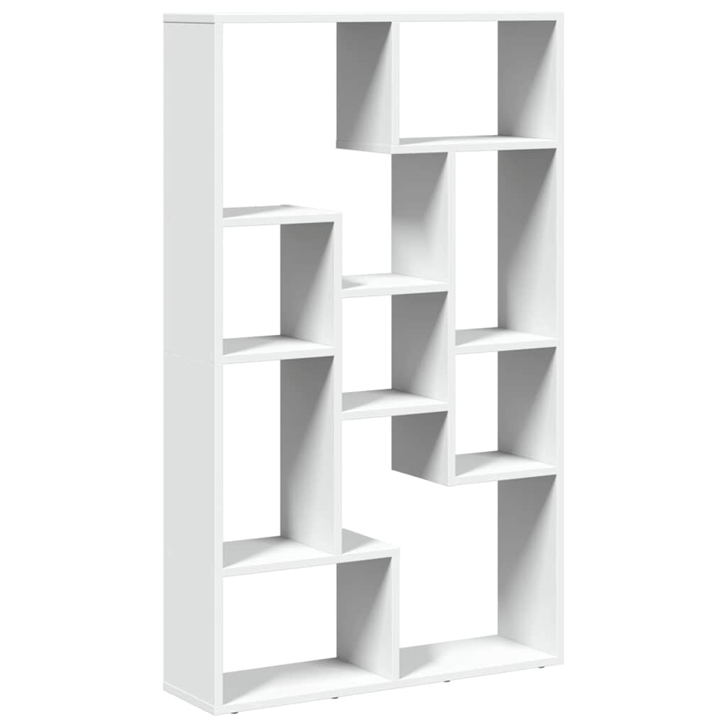 Bogreol 72X20X120 Cm Konstrueret Træ Etræsfarve - 72 cm / Hvid