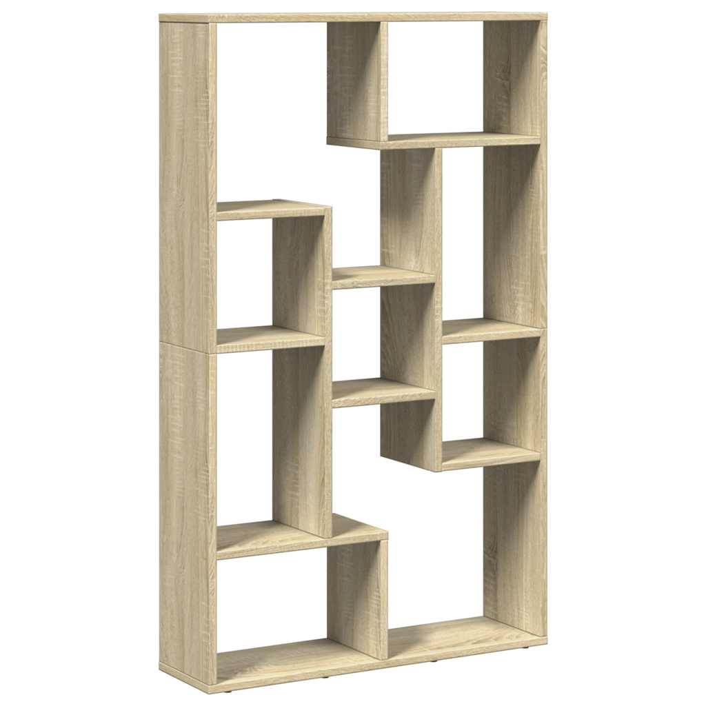 Bogreol 72X20X120 Cm Konstrueret Træ Etræsfarve - 72 cm / Sonoma-eg
