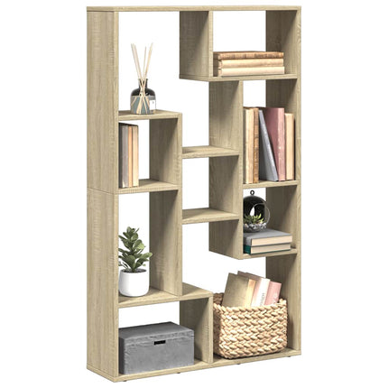 bogreol 72x20x120,5 cm konstrueret træ sonoma-eg