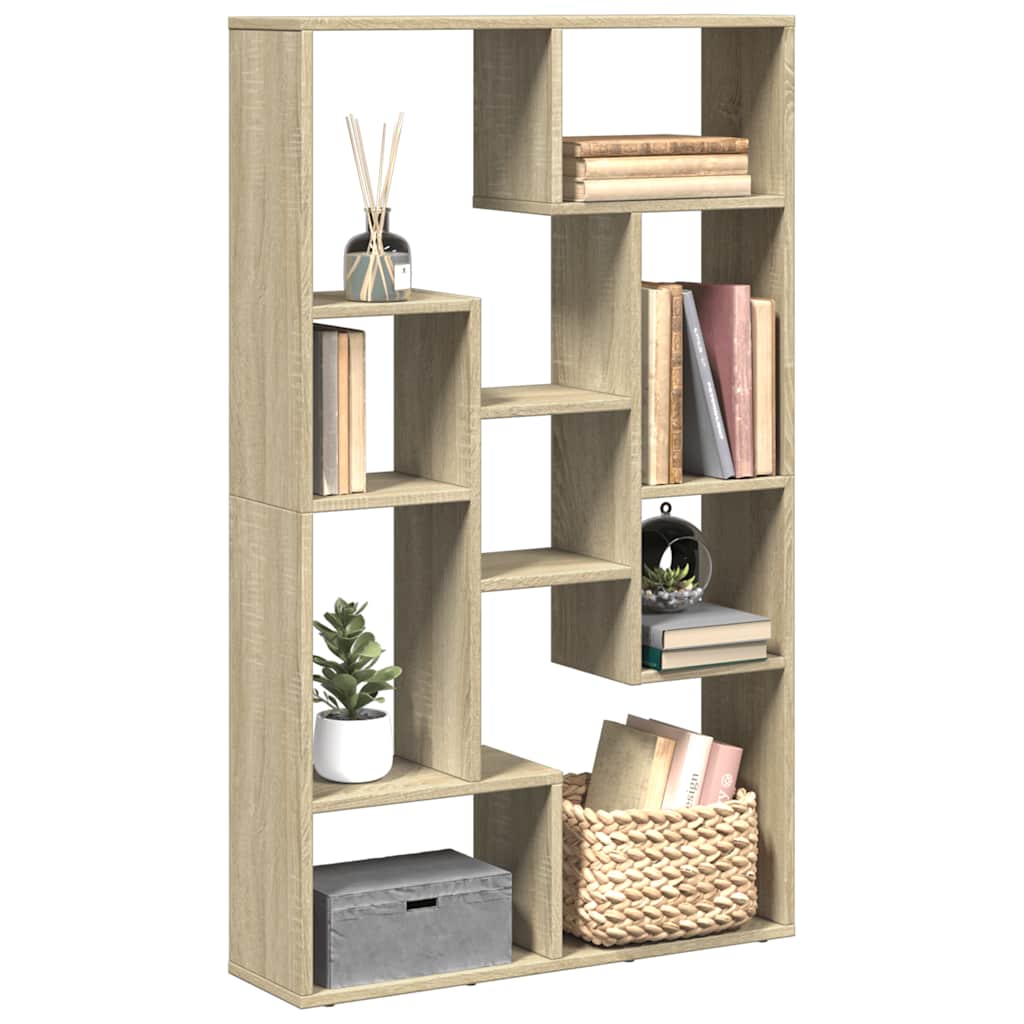 vidaXL bogreol 72x20x120,5 cm konstrueret træ sonoma-eg