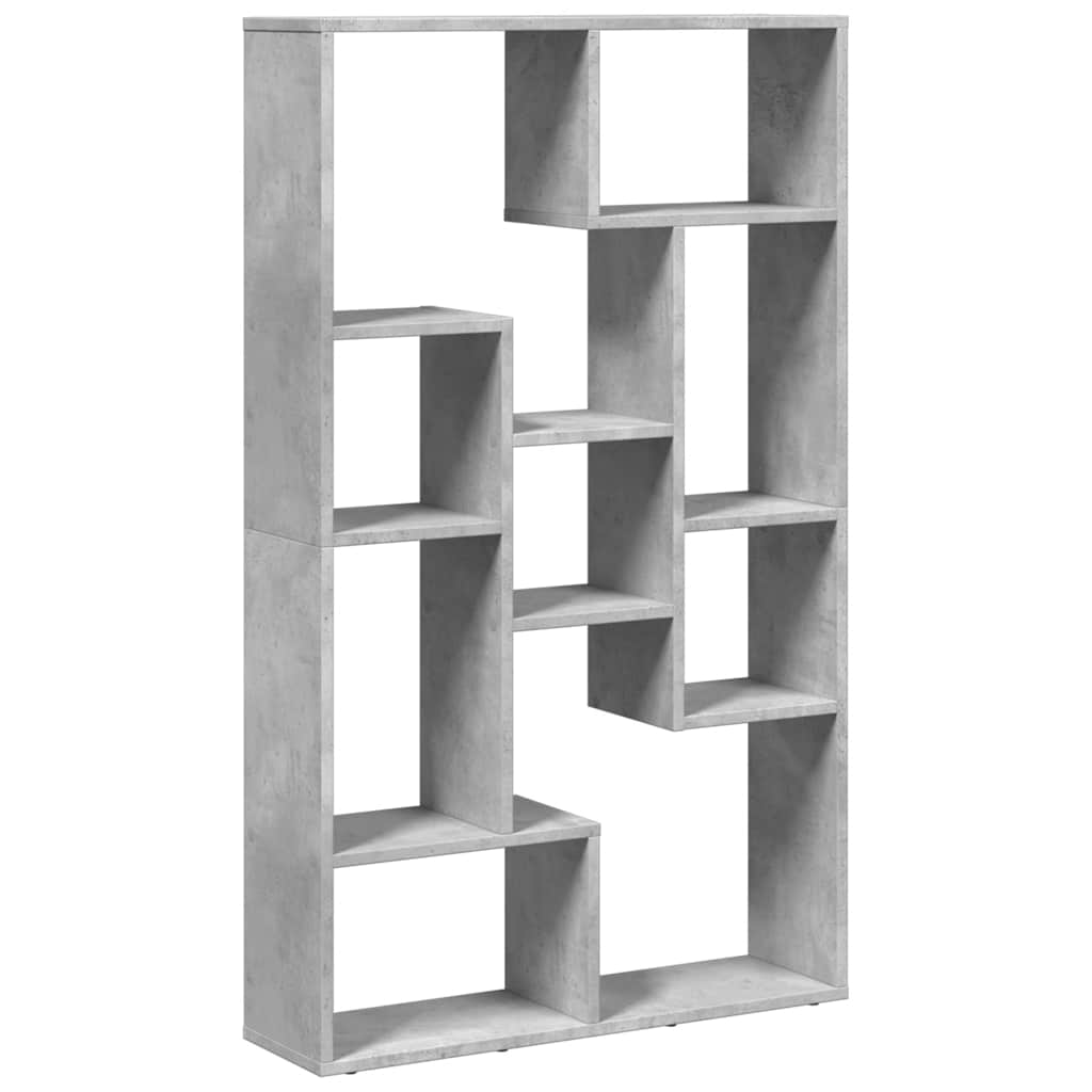 bogreol 72x20x120,5 cm konstrueret træ betongrå billede