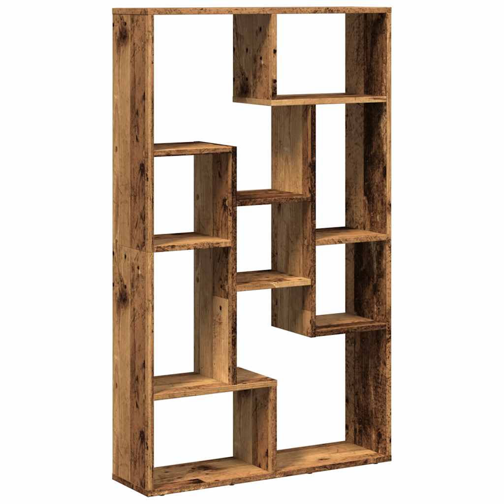 Bogreol 72X20X120 Cm Konstrueret Træ Etræsfarve - 72 cm / Gammelt træ