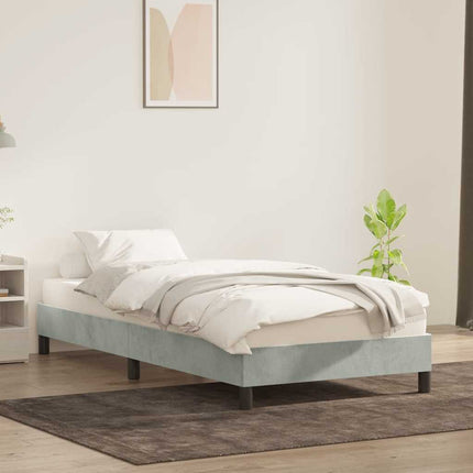 sengeramme uden madras 80x210 cm fløjl lysegrå