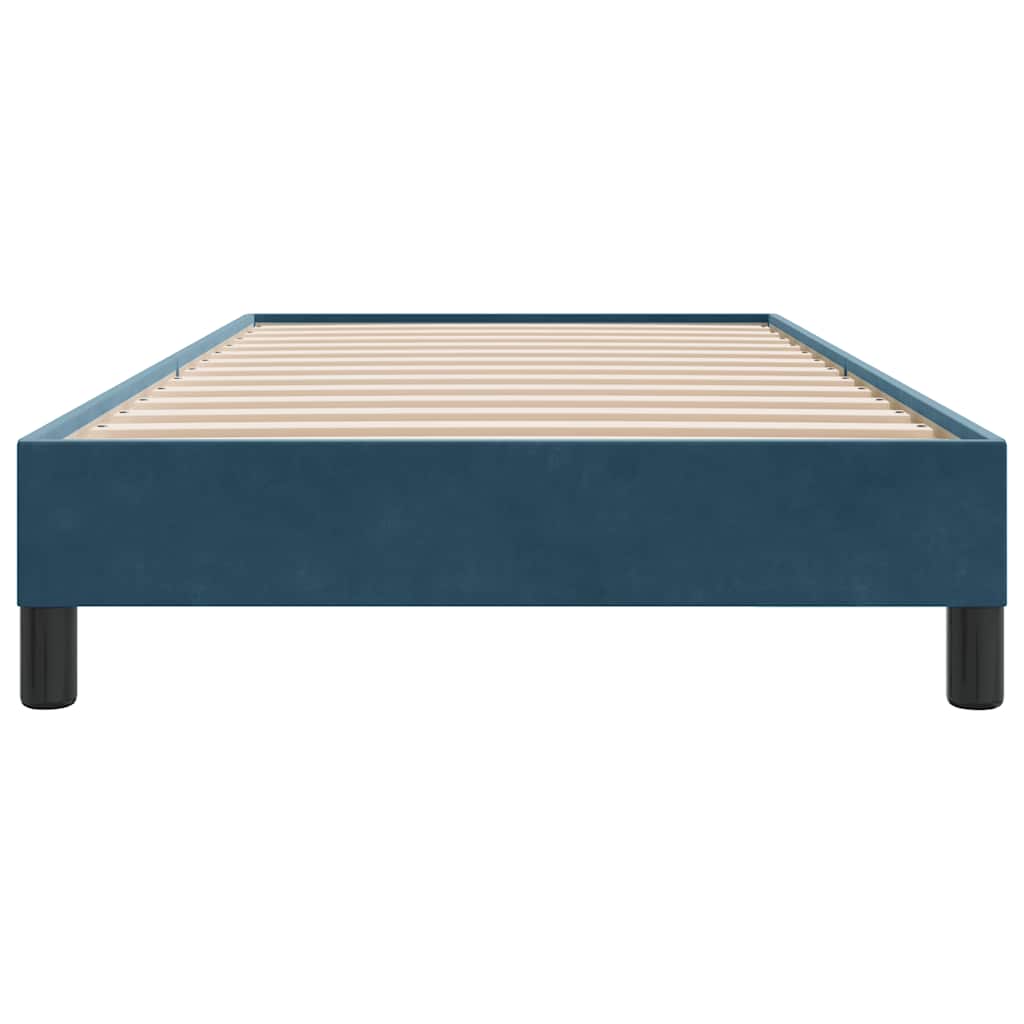 sengeramme uden madras 80x210 cm fløjl mørkeblå