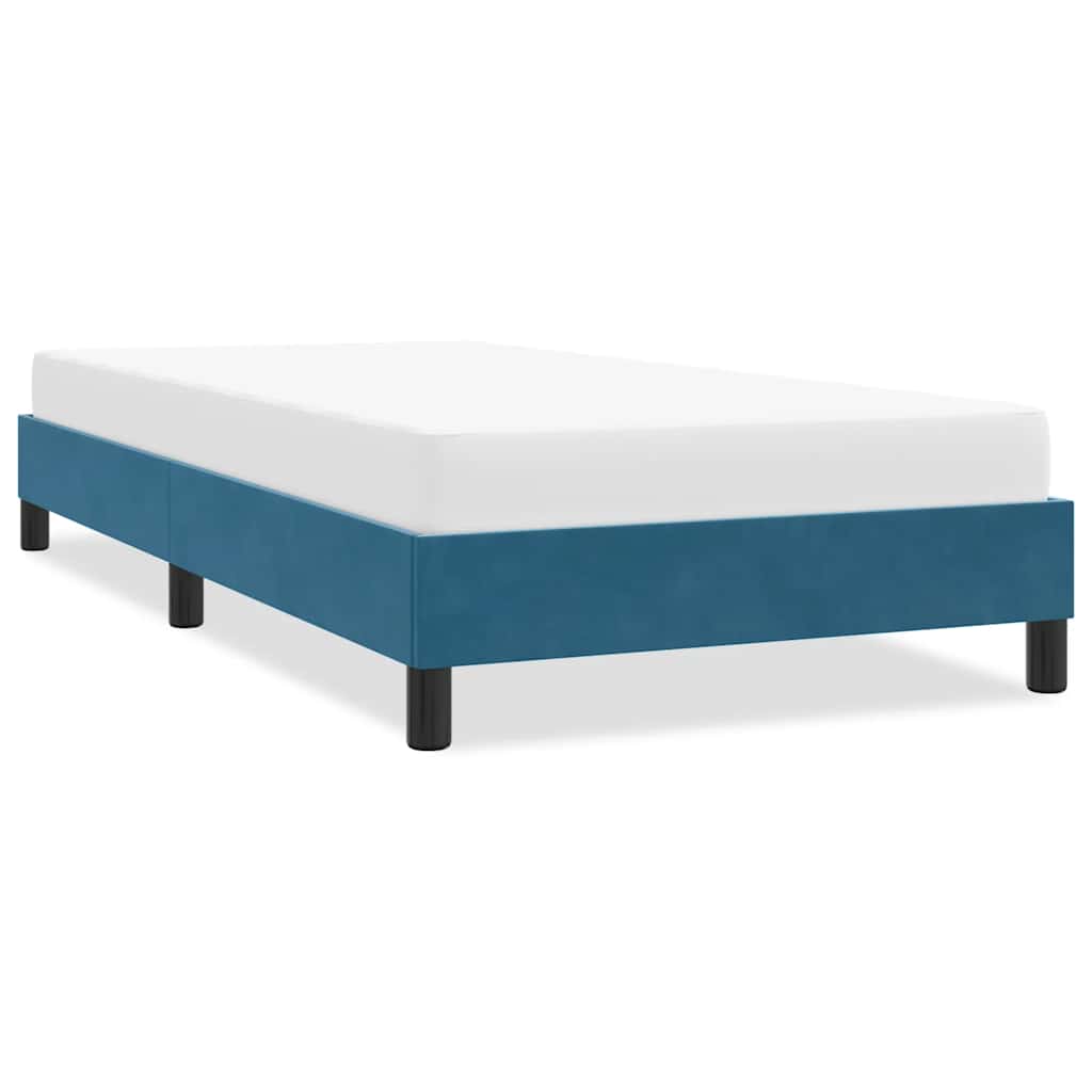 sengeramme uden madras 80x210 cm fløjl mørkeblå