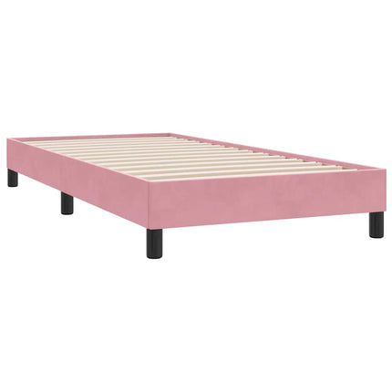 sengeramme uden madras 80x210 cm fløjl lyserød