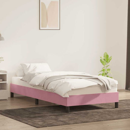 sengeramme uden madras 80x210 cm fløjl lyserød