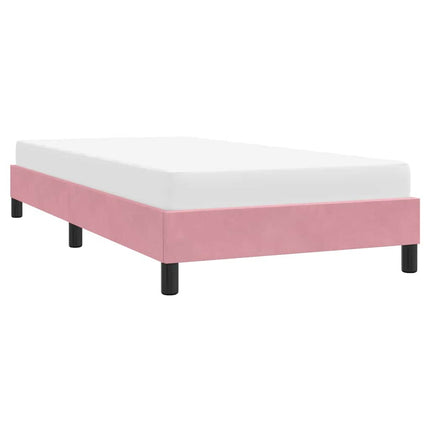 sengeramme uden madras 80x210 cm fløjl lyserød