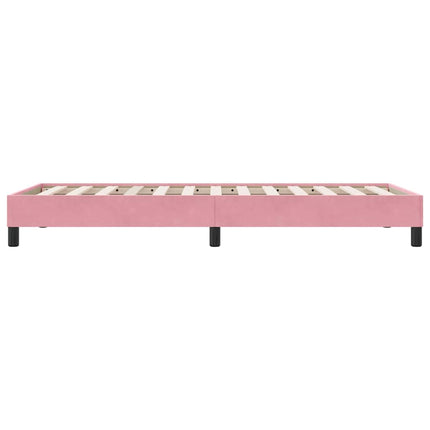 sengeramme uden madras 80x210 cm fløjl lyserød