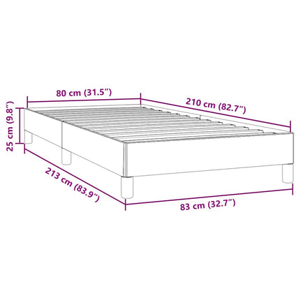 sengeramme uden madras 80x210 cm fløjl lyserød