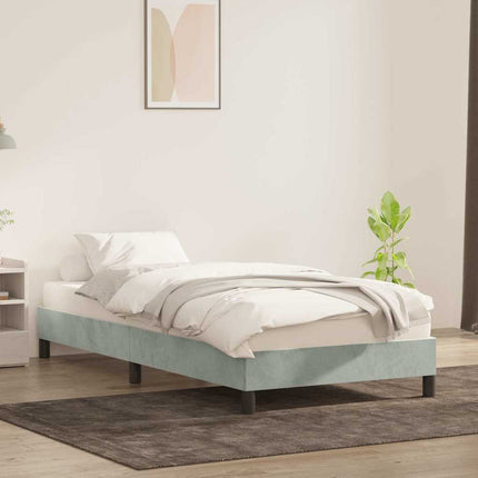 sengeramme uden madras 90x210 cm fløjl lysegrå