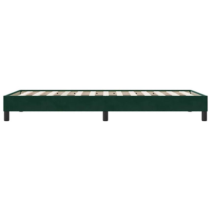 sengeramme uden madras 90x210 cm fløjl mørkegrøn