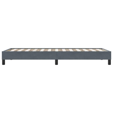 sengeramme uden madras 100x210 cm fløjl mørkegrå
