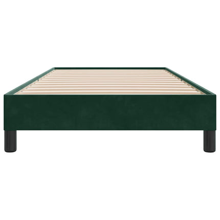 sengeramme uden madras 100x210 cm fløjl mørkegrøn