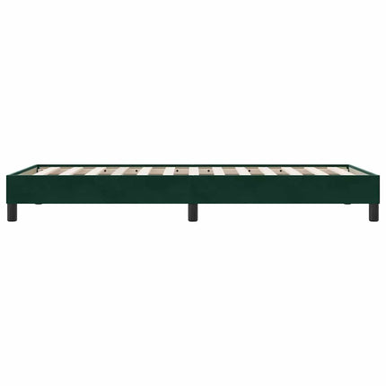 sengeramme uden madras 100x210 cm fløjl mørkegrøn