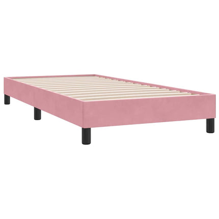 sengeramme uden madras 100x210 cm fløjl lyserød