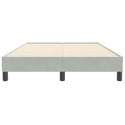 sengeramme uden madras 120x210 cm fløjl enkeltseng lysegrå