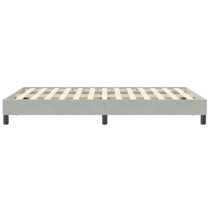 sengeramme uden madras 120x210 cm fløjl enkeltseng lysegrå