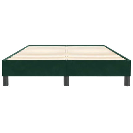 Sengeramme uden madras 120x210 cm fløjl mørkegrøn