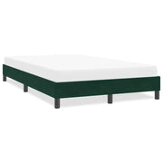 Sengeramme uden madras 120x210 cm fløjl mørkegrøn